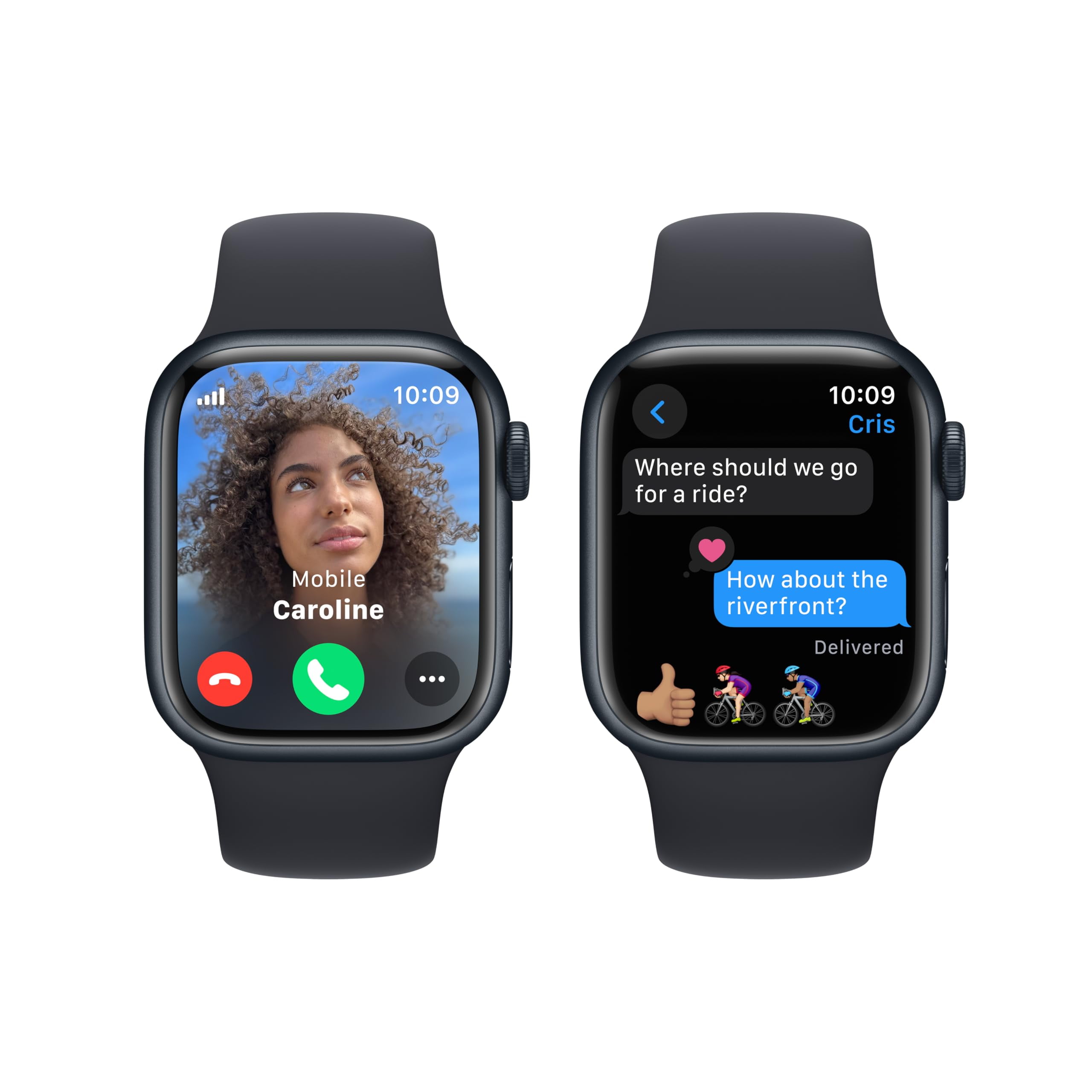 Restored Apple Watch Series 9 [GPS + Cellular 41mm] Smartwatch with Midnight Aluminum Case with Midnight Sport Band M/L (Refurbished)