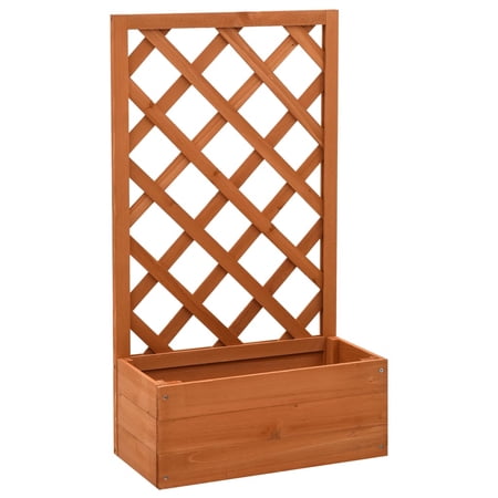 Garden Trellis Planter Orange 19.7 x9.8 x35.4  Solid Firwood