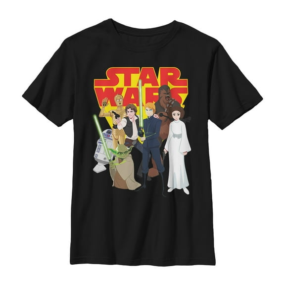 Boy's Star Wars Galaxy of Adventures Rebel Heroes Graphic Tee Black Large