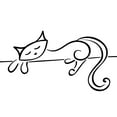 thumbnail image 2 of Art.com Silhouette Of A Lying Black Cat Art Print by Stellis, 36" x 24", 2 of 4