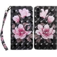 thumbnail image 2 of Case for Samsung Galaxy A14 5G Case Wallet with Card Holders - Lovely Colorful Pattern PU Leather Flip Phone Case TPU Shell Folio Cover Women Men for Samsung Galaxy A14 5G Black Pink Flower, 2 of 14