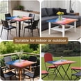 thumbnail image 5 of Blue Pink Orange Marble Square Fitted Tablecloth with Elastic Edge,Square Table Cover,Washable Elastic Table Cover for Home Kitchen Party Decor 34"x34", 5 of 6