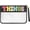 Black-things, variant on Chenille Letter Bag Cute Clear Zipper Stuff Pouch Portable Multi-purpose PVC and Nylon Makeup Bag with Handle for Travel Gym Beach（Cyan Beach）