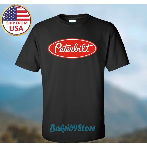 RARE Peterbilt Red Men's Black Size S-5XL
