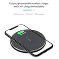 thumbnail image 2 of justharion Tapis de Charge Rapide Rond 10W Chargeur de Téléphone de Bureau Tapis de Charge Sans Fil Antidérapant avec Indicateur LED, 2 of 8