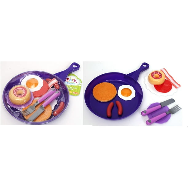 Spark. Create. Imagine. Skillet with Play Food Toy Set, 12 Pieces - Walmart.com - Walmart.com