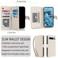 thumbnail image 5 of TECH CIRCLE For Google Pixel 8A Wallet Case with Card Holder,PU Leather Flip Folio Shell Magnetic Closure Wrist Strap Kickstand Shockproof Protective Cover for Google Pixel 8A 6.1" 2023,Apricot, 5 of 6