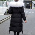 thumbnail image 6 of LYXSSBYX Womens Long Sleeve Dress Hot Sale Clearance Women Winter Long Sleeve Hooded Padded Coat Outerwear, 6 of 9