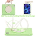 thumbnail image 2 of Kids Friendly Hybrid Case for iPad mini 6th Gen 8.3" 2021, Rugged Case with Rotating Ring Stand Pencil Holder Heavy Duty Protection Slim Fit Silicone PC Case for iPad mini 6th Gen, Matchagreen, 2 of 13