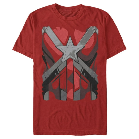 Men's Marvel Black Widow Guardian Costume  Graphic Tee Red Medium