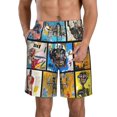 thumbnail image 2 of Jean Michel Basquiat Mens Swim Trunks Quick Dry Board Shorts with Mesh Lining, Breathable Fit Beach Shorts Swimwear Bathing Suits, 2 of 5