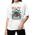 thumbnail image 2 of Bite Me I'm Relaxing Graphic Women's T-shirt, 2 of 3