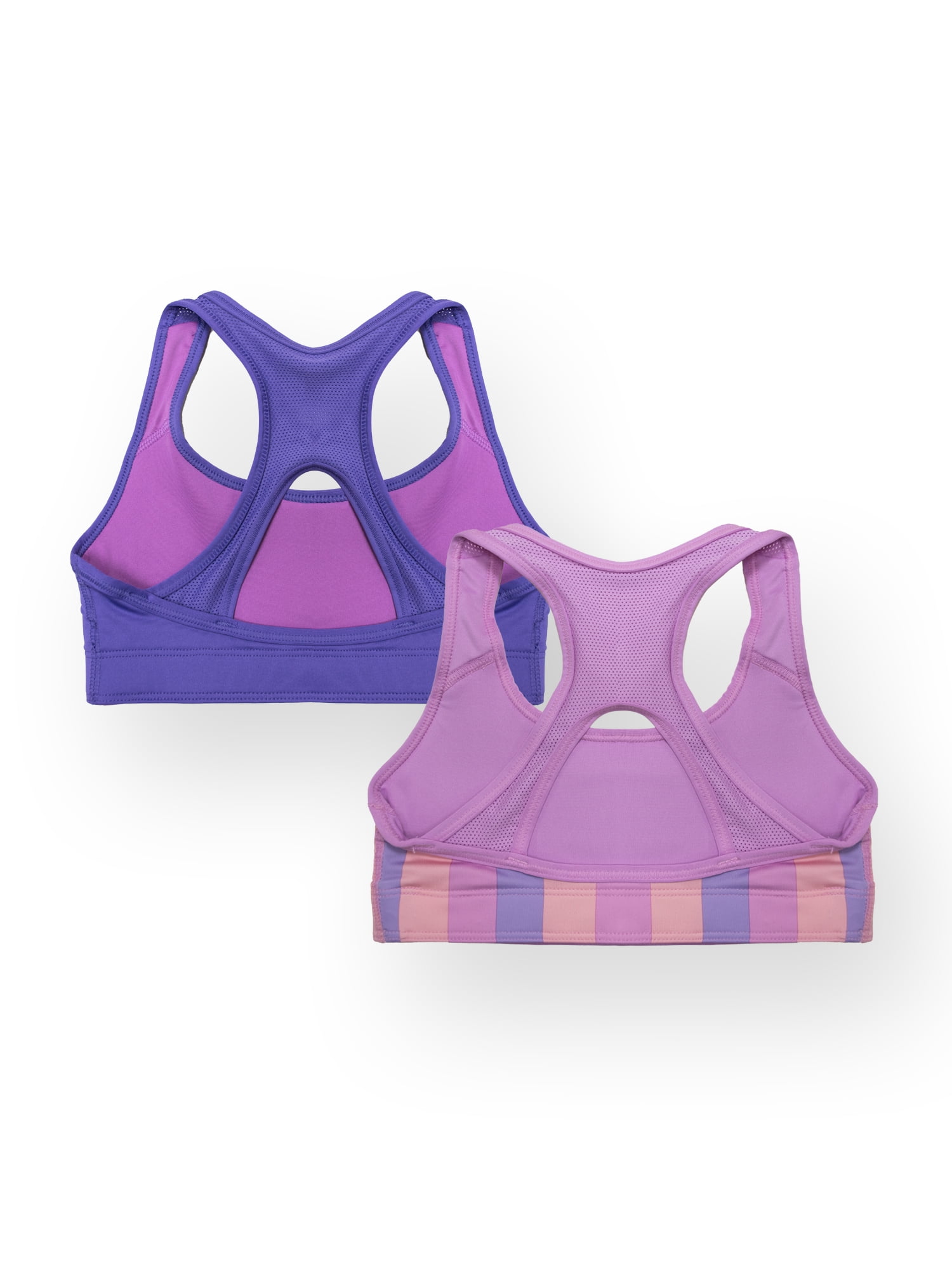 Athletic Works Girls Sports Bra, 2 Pack, Sizes XS-XXL