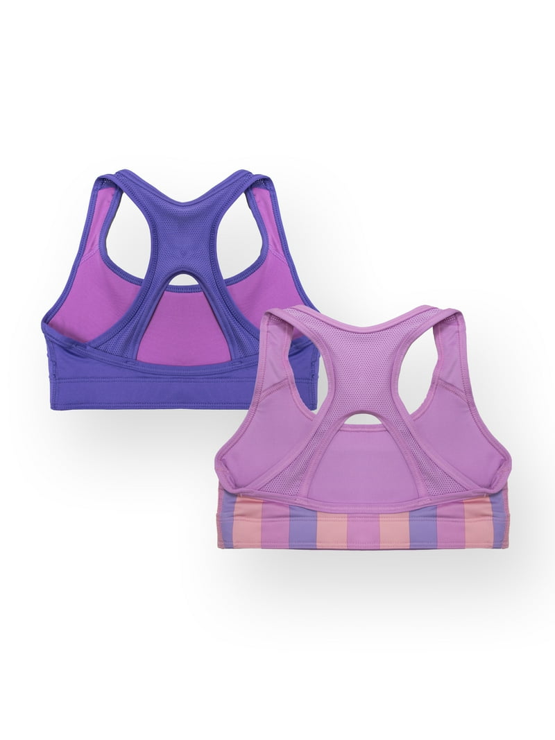 Athletic Works Girls Sports Bra 2 Pack Reversible Pullover Sizes