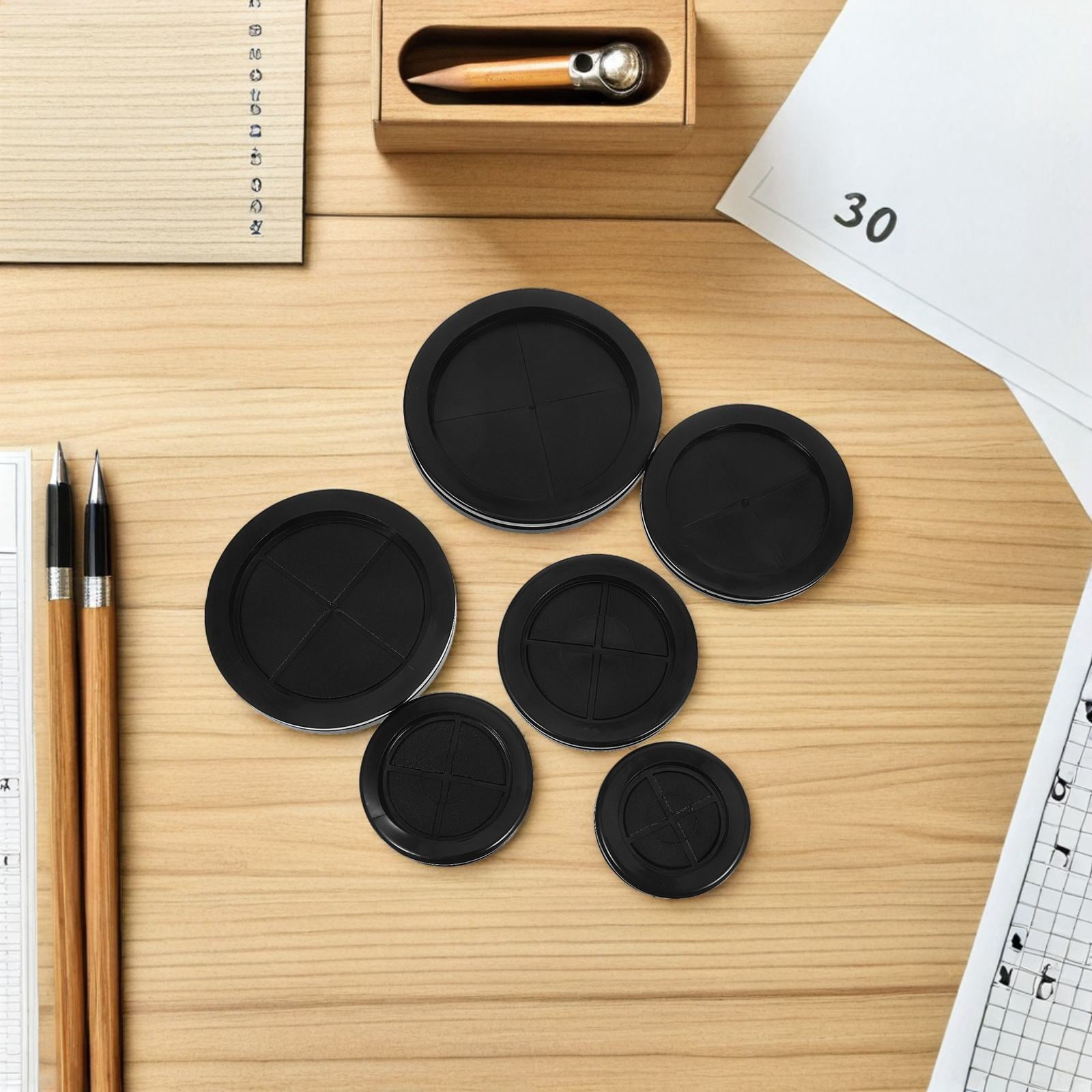 ELAYARD 12Pcs Black Rubber Cable Hole Grommets with Flexible Snap Bushing for Wire Protection