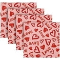 thumbnail image 5 of Dreamtimes Valentine's Day Love Heart Cloth Napkins Set of 6, Oversized Washable Reusable Polyester Dinner Table Napkins for Family, Restaurant, Party Decor, 20 x 20 Inch, 5 of 7