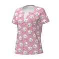 thumbnail image 2 of Naloa Cute Cat Print T-Shirts Short Sleeve V Neck Tees for Women Fashion Tops Trendy Lightweight Soft Casual Summer Outfits Clothes, 2 of 5