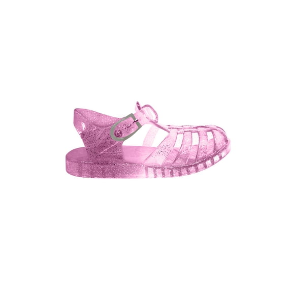 Hey Collection Toddler Kids Jelly Water Shoe Sandal Flats with Buckle, Available in Six Colors