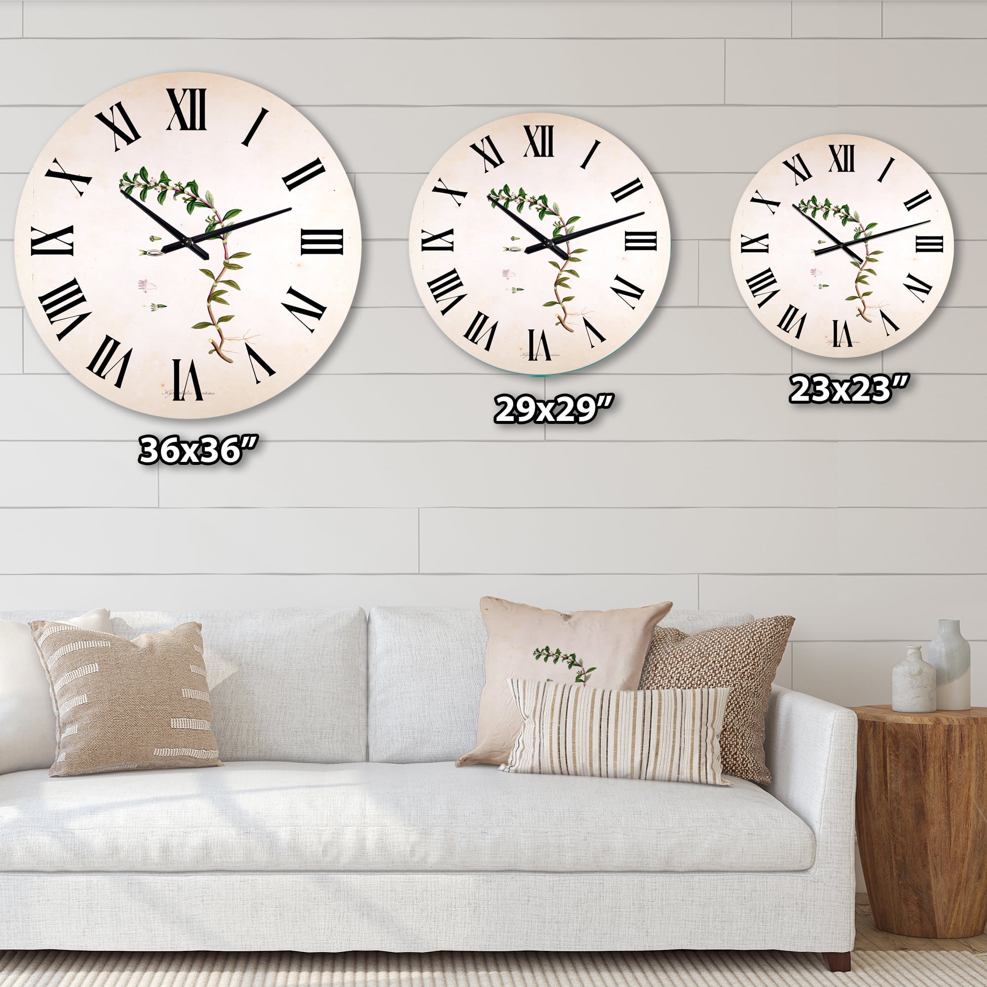 Designart 1 in Farmhouse Wall Clock