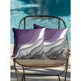 thumbnail image 4 of Outdoor Throw Pillow Set of 2, Purple Grey Ombre Waterproof Pillow with Insert Included, Modern Geometric Abstract Aesthetics Cream Decorative Accent Cushion Sofa Pillows for Patio Porch, 16 x 16 In, 4 of 8