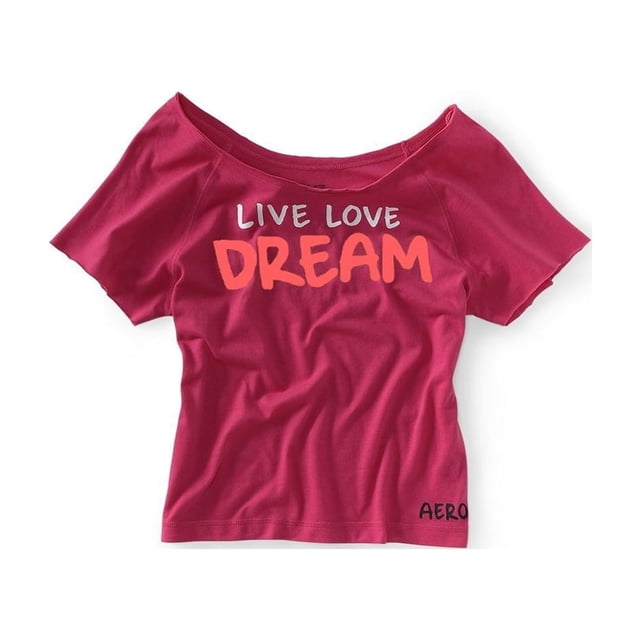 Aeropostale Mujeres Raglan Yoga Pijama Dormir Camiseta, Rosa, XS