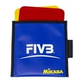 thumbnail image 1 of Mikasa VK Volleyball Referee Cards - FIVB Approved Penalty & Warning Cards With Leather Case Holder, 1 of 4