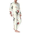 thumbnail image 6 of Salouo Christmas Pug Dog Print Button-Front Long Sleeve Pajama Set for Men, Soft 2Pjs Men's Long Sleeve Sleepwear -Large, 6 of 7