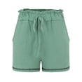 thumbnail image 7 of Womens Shorts Lounge Athletic Shorts Loose Running Shorts Casual Long Yoga Shorts with Pockets Green, 7 of 7