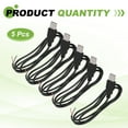 thumbnail image 3 of Uxcell Micro USB Male to 2Pin Bare Wire 24AWG 100cm/39 Inch Long, 5Pcs 5V 3A Micro USB to Bare Wire Open End Pigtail Power Cable for Car DIY Repair Equipment Installed Replace, 3 of 7