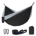 thumbnail image 1 of [ Hamaca ERUW Camping 210D Nylon para Exterior Negra/Gris ], 1 of 9