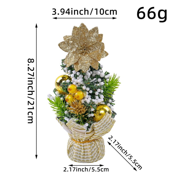 3 piezas Mini árbol de Navidad, decoraciones de árbol de Navidad de mesa artificial, decoración de Navidad para interiores, decoración de árbol de Navidad para fiestas en el hogar