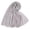 Gray, variant on Elegant Jersey Knit Scarf for Women Solid Color Long Wrap Shawl Versatile Stretchy Headscarf Sky Blue