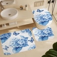 thumbnail image 6 of Bathroom Shower Curtain Sets with Rugs, Blue Leaves Pattern Printed on Shower Curtain and Liner Set, Ideal for Bathroom Apartment RV College Dorm, 72 x 72 inches, 6 of 8