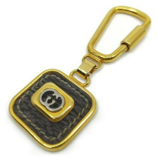 Shinkan Om indstilling Korridor Gucci GG Interlocking Bag Charm Key Ring Square Gold 872890 - Walmart.com