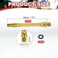 thumbnail image 2 of Uxcell Aluminum Dart Shafts , 2BA Thread Dart Stems Replacement Accessories with Rubber Rings for Steel Tip Yellow 45mm, 2 of 5