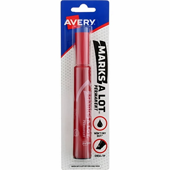 Avery Marks-A-Lot Chisel Point Permanent Ink Marker (Pack of 10)