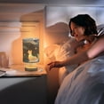 thumbnail image 7 of Cute Cats Bedside Table Lamp LED Warm Lights with USB Charging Port Retro Cylinder Desk Lamps, 7 of 7