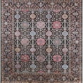 thumbnail image 1 of Ahgly Company Machine Washable Indoor Square Industrial Modern Burgundy Brown Area Rugs, 6' Square, 1 of 7