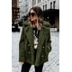 thumbnail image 2 of Abrigo PRETTYGARDEN Oversized de Sherpa Fleece con Piel Sintética Verde Talle S, 2 of 5