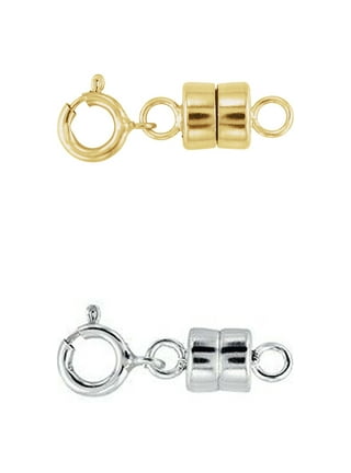 VIOSI Magnetic Necklace Clasps And Closures - Chain Extender Jewelry Clasp  Converter - 14K Yellow Gold, Yellow Gold Filled or Sterling Silver 1 Piece  .925 Sterling Silver