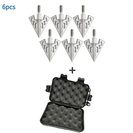 6pcs S3 Blade Arrows – High-Durability Aluminum Alloy Thread Ideal for Outdoor Hunting & Archery Training Includes Protective Case Hunting Accessories