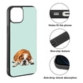 thumbnail image 2 of WIRESTER Shockproof Soft Rubber Cover Case for Apple iPhone 14 6.1" 2022, English Bulldog Dog Lying Down Looking Up On Aero Blue Background, 2 of 5