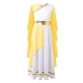 thumbnail image 1 of Oyolan Filles Enfants Vêtements de Toge Grecque Ancienne Robes de Princesse Grecques Sans Manches Déguisement de Fête Dieu Jaune 8, 1 of 5