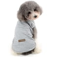 thumbnail image 1 of Mascota primavera verano perro gris rayas chaleco mascota manga corta perro ropa MFZFUKR s, 1 of 6