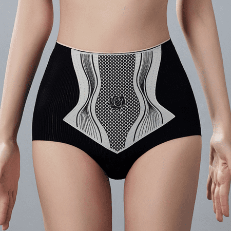 Fulorrnie Underwear for Women Seamless High Waist Tummy Control Panty Waistband Stretchable Moisture Wicking Panties  Black  M