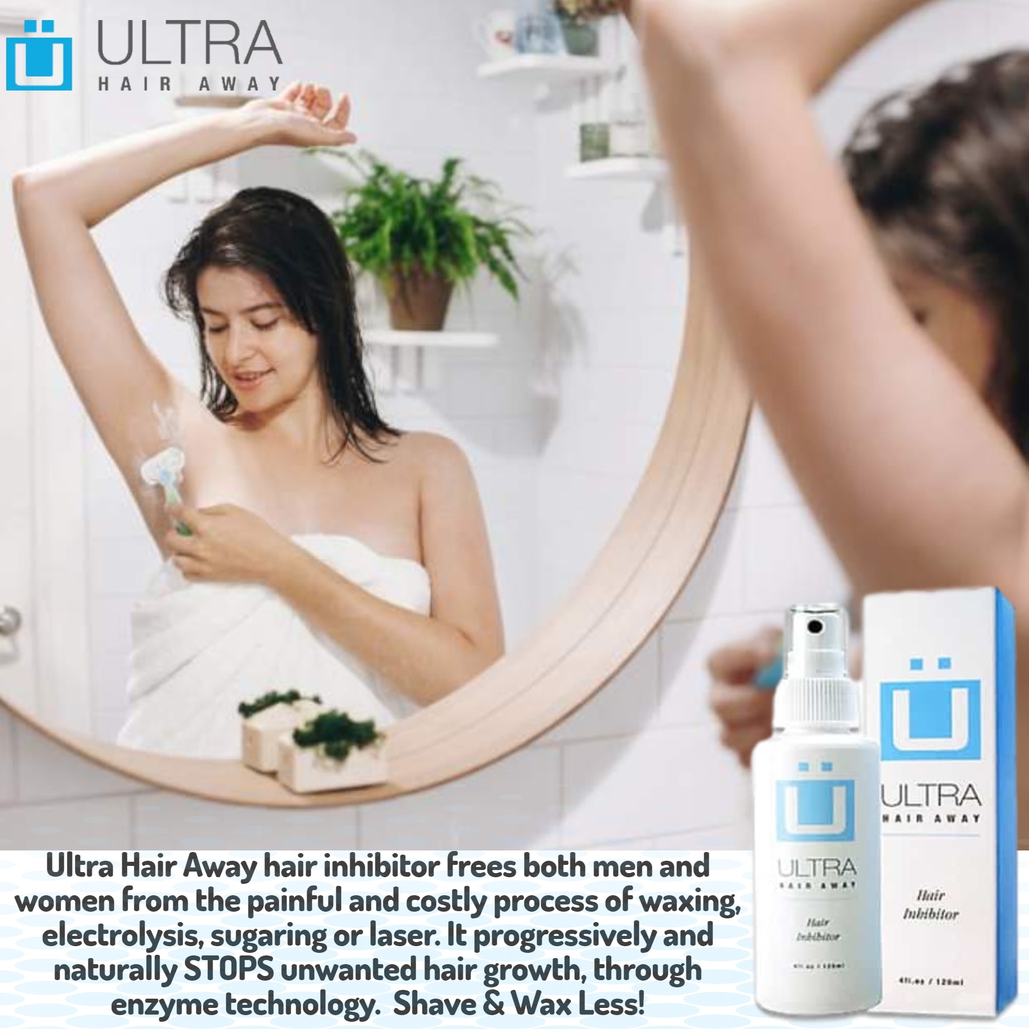 Ultra Hair Away Hair Growth Inhibitor Permanent Hair Removal