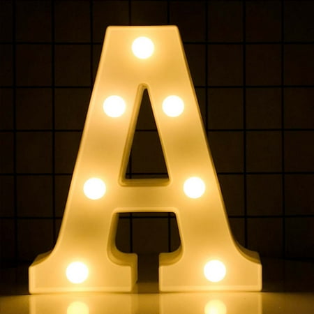 

Ledander LED Letter Night Lamp Alphabet Letter Lights for Wedding Birthday 1pc