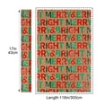 thumbnail image 3 of Vintage Kraft Christmas Wrapping Paper Roll, 80GSM Rustic Holiday Printed Xmas Gift Wrap, Brown Thick Kraft Xmas Wrapping Paper for Christmas Gift Packaging, 118"×17", 3 of 7