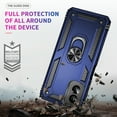 thumbnail image 2 of Dteck for Motorola Moto G Play 4G 2024 Case, Shockproof Heavy Duty Rotated Ring Kickstand Metal Ring Bracket All-Round Anti Drop Armor TPU+PC Case with Magnetic car Mount Cover, Blue, 2 of 4