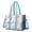 Pioneer Flower Floral, variant on Teacher Tote Bag,Pioneer Flower Floral Print Pattern Teacher Utility Tote Bag,Large Work Tote Bags for Women with Multiple Pockets,Top Zipper Closure,13.8x10.6x6.7 Inch